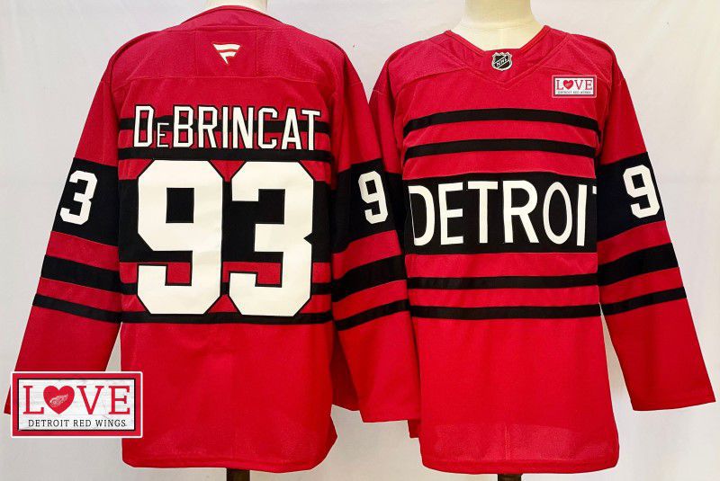 Men Detroit Red Wings #93 Debrincat Red Fanatics 2025 NHL Jersey style 12